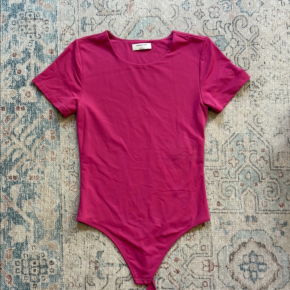 Hot Pink Aritzia Cap Sleeve Bodysuit
